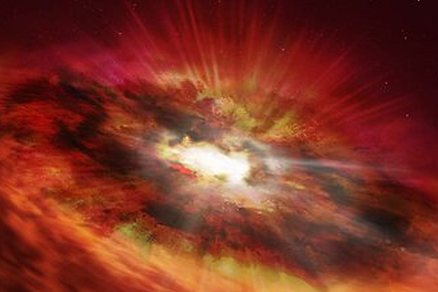 Red giant star cw leonis is dying