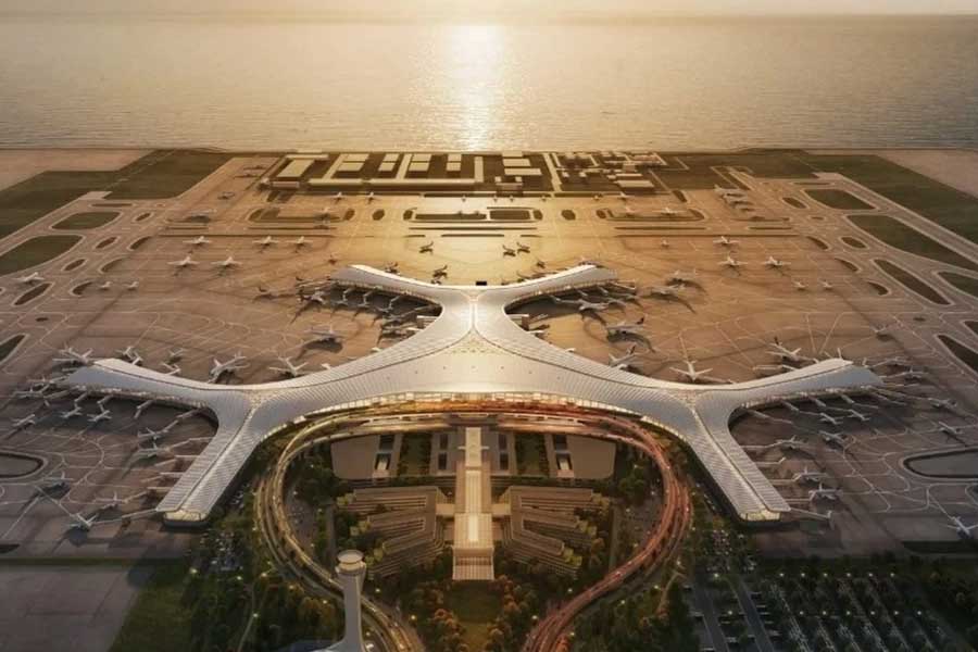 China building world’s largest artificial island airport