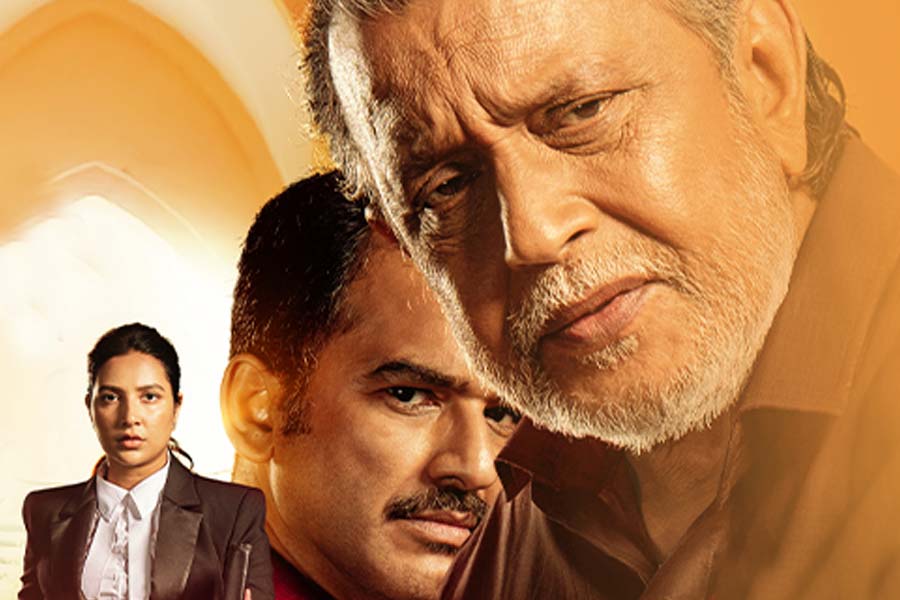 Review of the film Shontaan directed by raj Chakraborty starring Mithun Chakraborty Anashua Majumdar Ritwick Chakraborty and subhashree ganguly