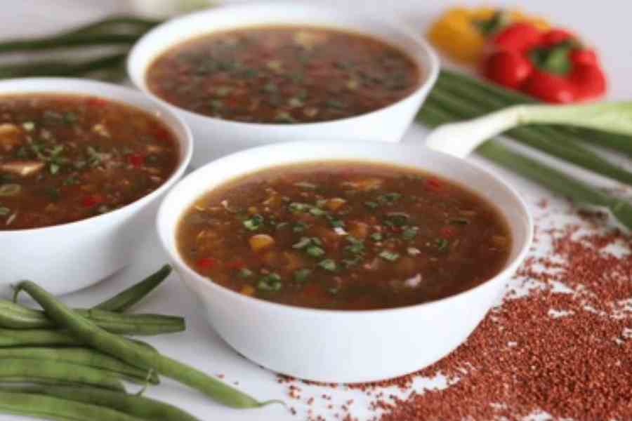 Recipe of Garlic Ragi Egg Soup for wholesome breakfast