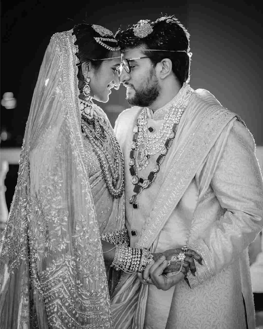 সদ্যবিবাহিত সিন্ধু-বেঙ্কট। 