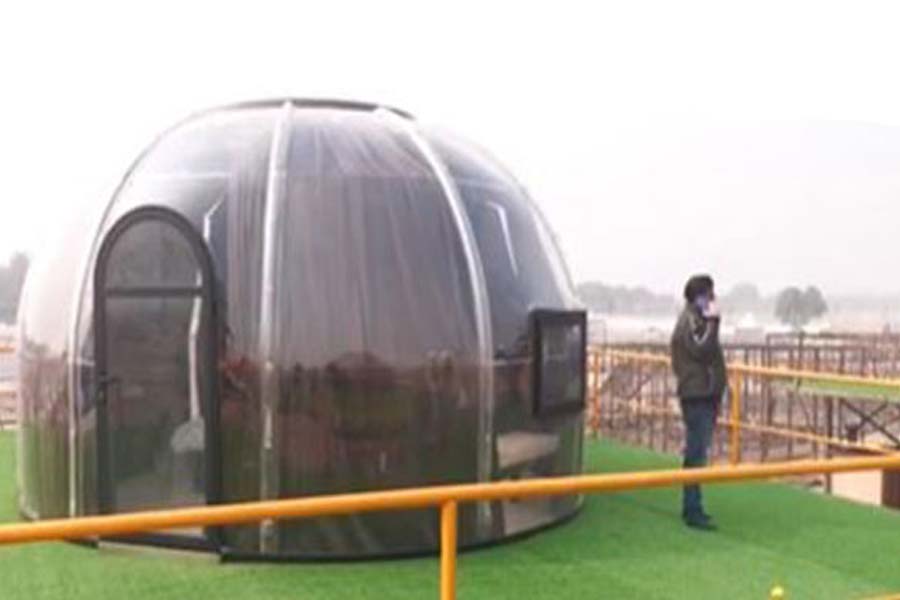 Dome city with luxury hotel facilities being constructed for Mahakumbh 2025