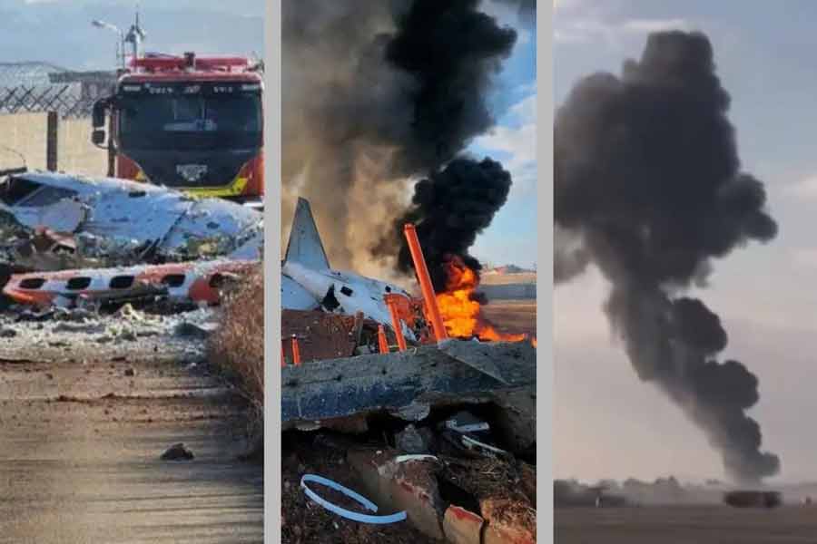 How plane in South Korea Muan airport crashes and burst into flames dgtl