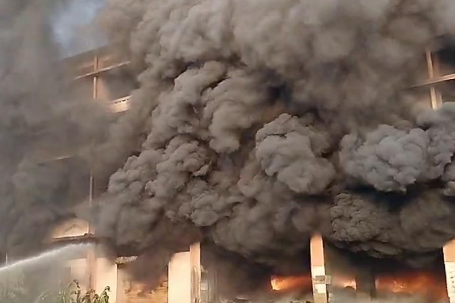 Fire broke outs at Belgachia Milk Colony
