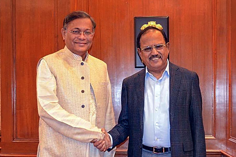 An image of Ajit Doval and Hasan Mahmud