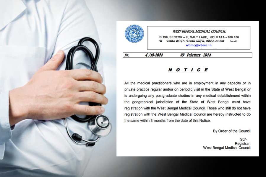 Medical practitioners from other states must register themselves in West Bengal