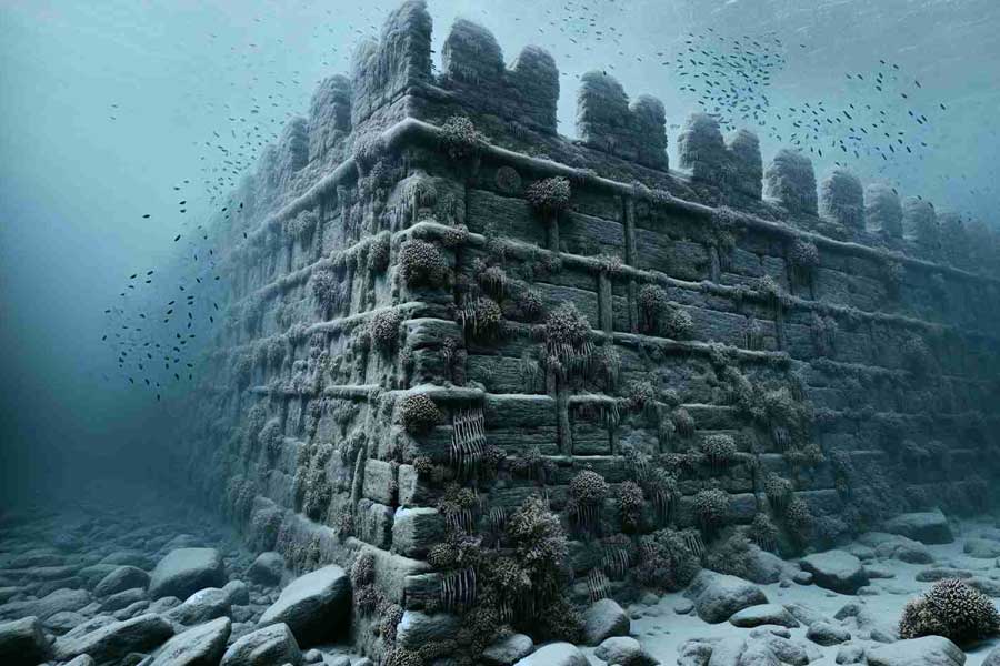  সুনামি বা হিমবাহও এই প্রাচীর গঠন করেনি। মানুষই তৈরি করেছে এই প্রাচীর।