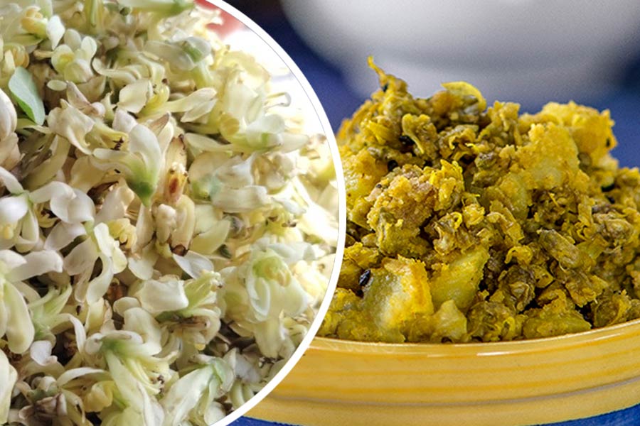 How to cook Moringa or Sajne flower with posto