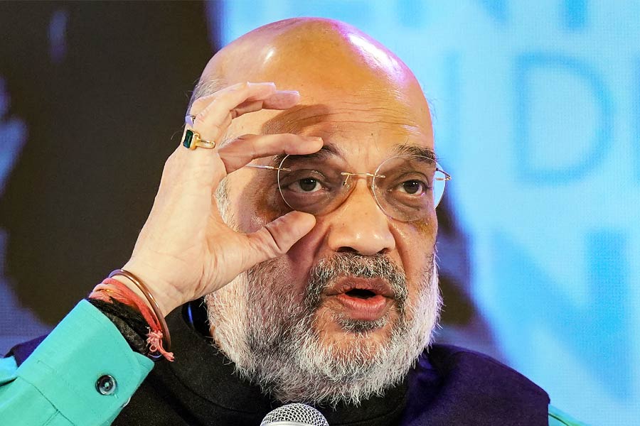 A photograph of BJP leader Amit Shah