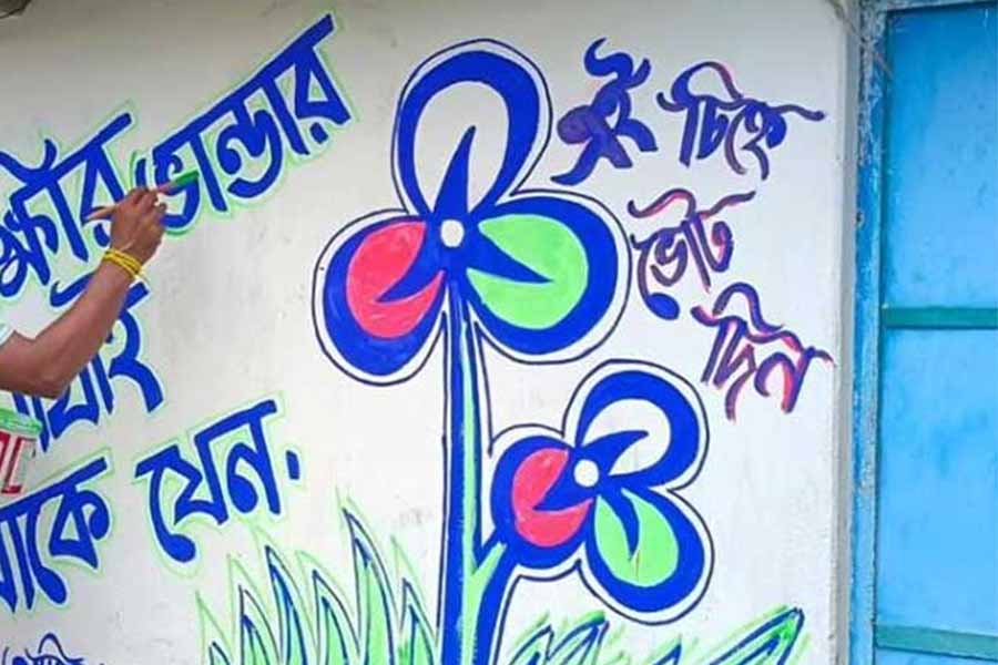 Our Opinion: Questions arise related to wall writings which claimed TMC should be give more votes because of various schemes