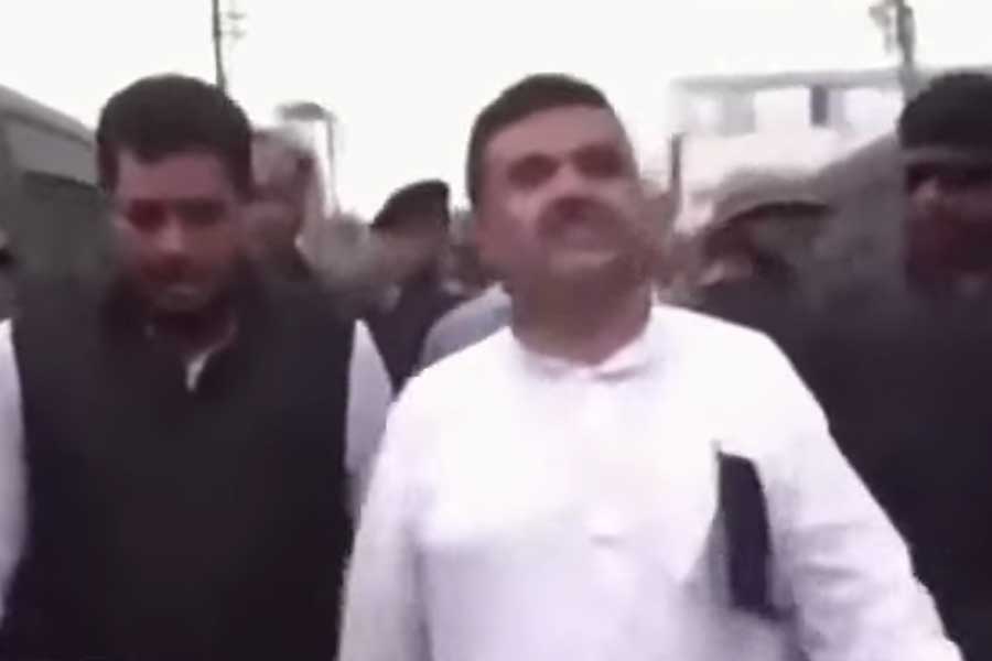 সন্দেশখালির পথে শুভেন্দু এবং শঙ্কর।