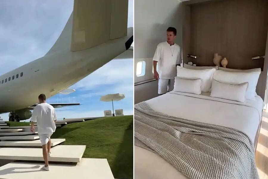 ভিলায় রয়েছে একটি স্মার্ট বেডরুম। সেখানে স্মার্ট ভয়েস পদ্ধতির মাধ্যমে ঘরের আলোর তীব্রতা কমানো-বাড়ানো যায়।