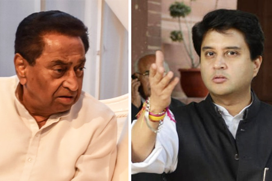 kamal nath and Jyotiraditya Scindia