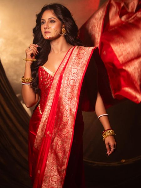 Actress Trina Saha beautiful saree looks dgtl