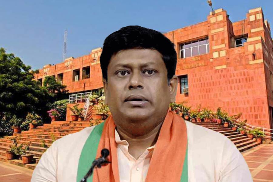 BJP leader Sukanta Majumder will speak with JNU students on Sandeshkhali