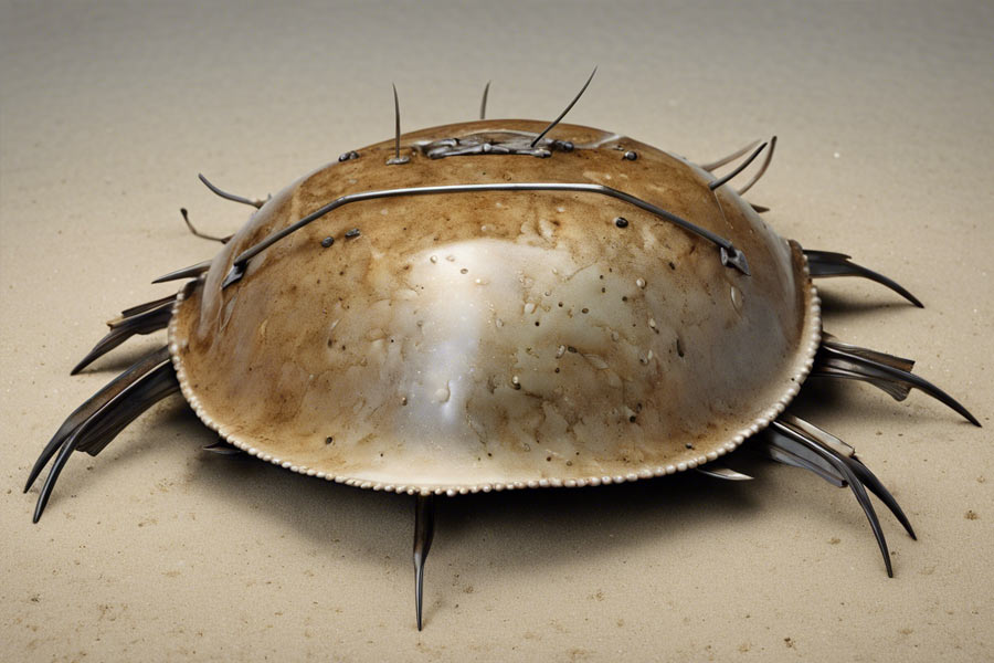 হর্সশু ক্র্যাব। দৈহিক গঠন ঘোড়ার খুড়ের মতো। ৪৫ কোটি বছর আগে থেকে এই প্রাণীর অস্তিত্ব রয়েছে। সমুদ্রসৈকতের যে এলাকাগুলিতে নরম মাটির আধিক্য রয়েছে সেখানে এই ধরনের কাঁকড়া দেখতে পাওয়া যায়।