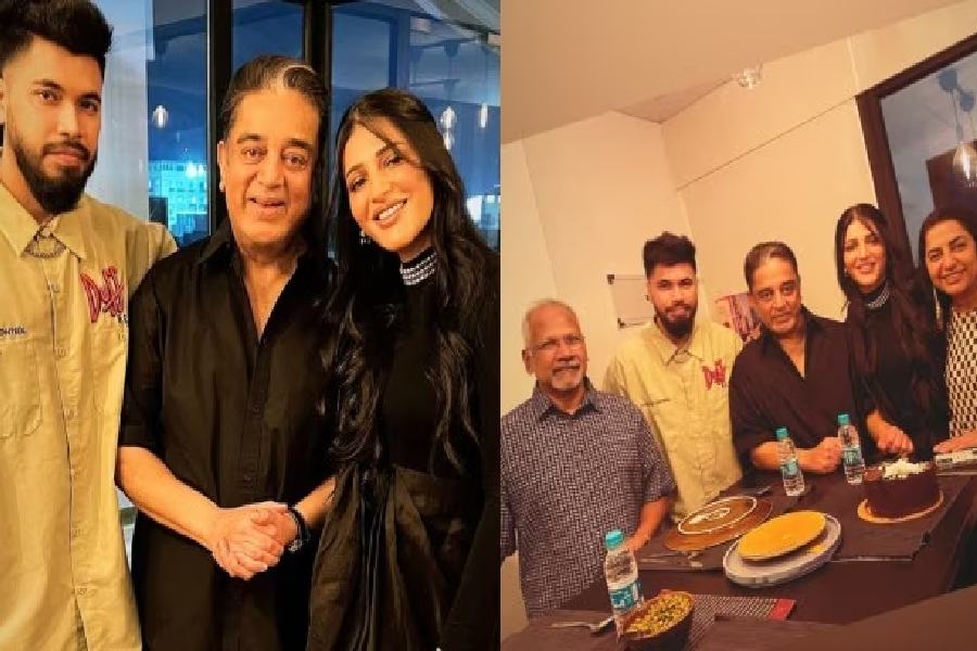 Kamal Haasan, Mani Ratnam celebrate New Year with Shruti Haasan and her boyfriend Santanu