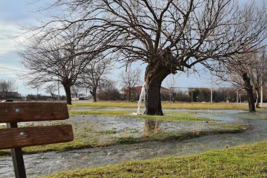 ডিনোসা গ্রামটির ভৌগোলিক অবস্থান এমন একটি জায়গায়, যেখানে ভূগর্ভ দিয়ে বহু সংখ্যক জলধারা বয়ে গিয়েছে। বরফ গলে যাওয়ার ফলে অথবা ওই এলাকায় ভারী বর্ষণ হলে জলের প্রবাহ বৃদ্ধি পায়।