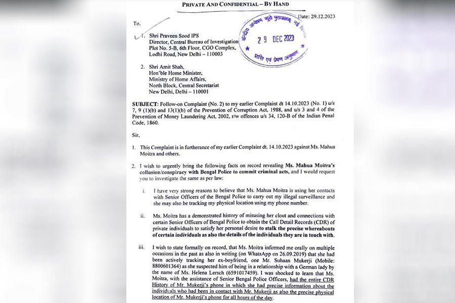 Complaint letter of Jai Anant Dehadrai