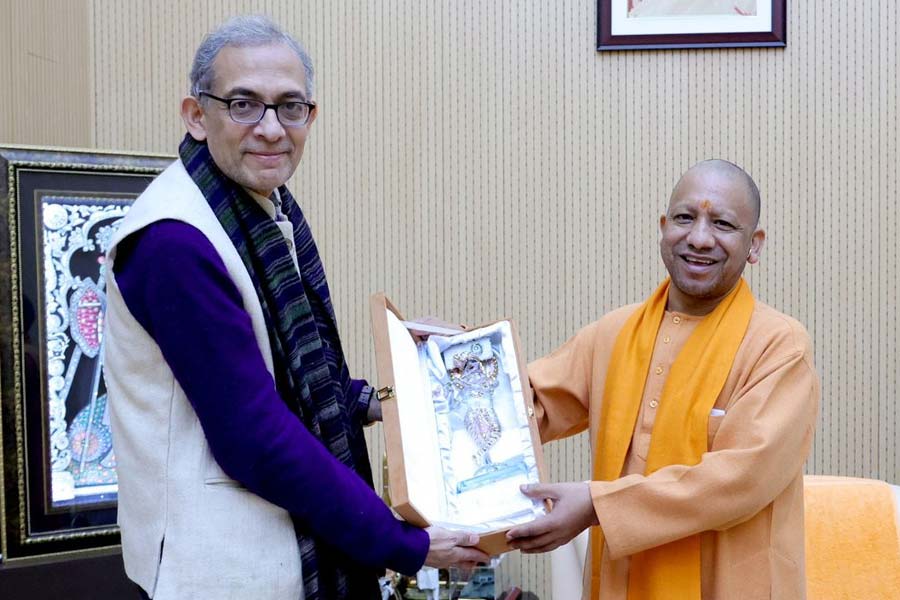 Nobel laurite Abhijit Binayak Banerjee met Yogi Adityanath to work on his research programme in Uttar Pradesh.