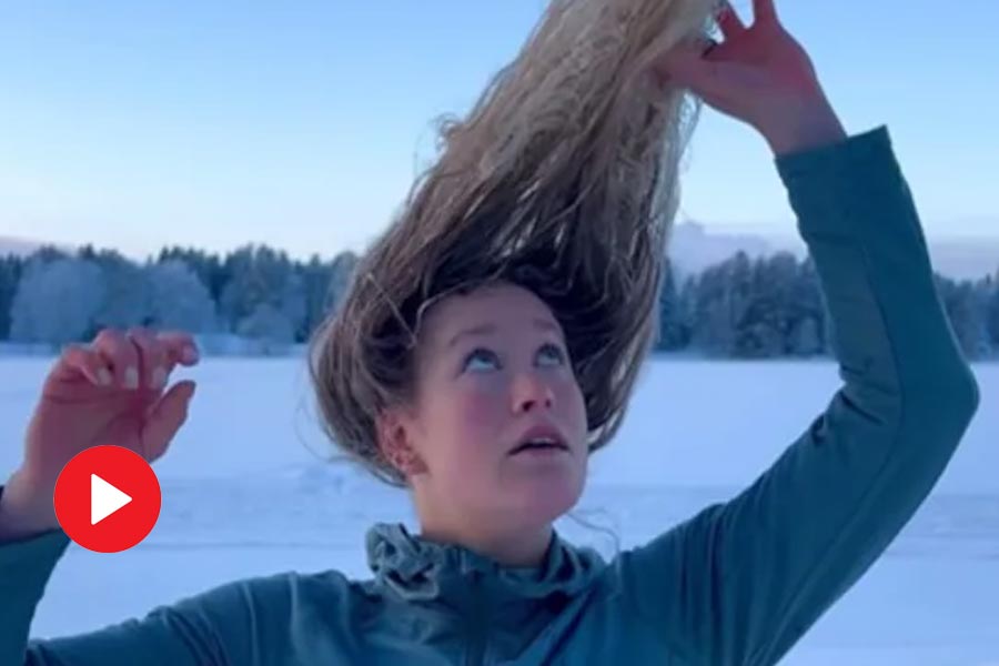 Video of woman’s hair got frozen in cold weather goes viral