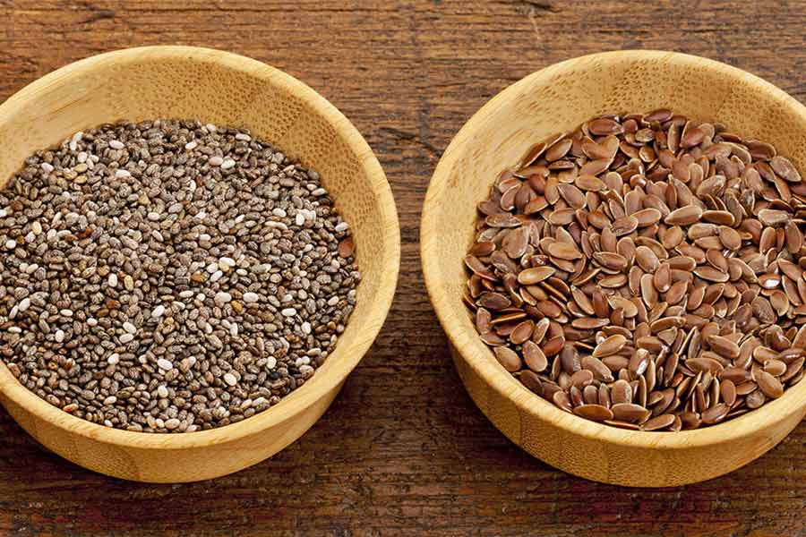 Which is healthier between chia seeds and flaxseeds.