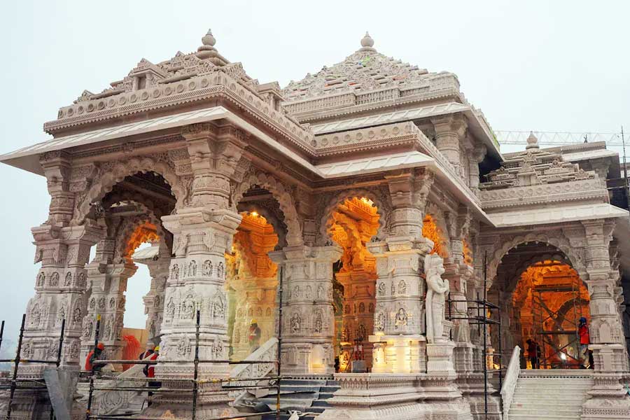 Ram Lalla idol’s first photo inside Ayodhya temple’s sanctum sanctorum