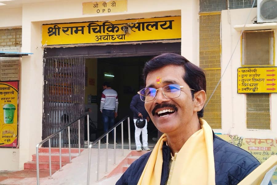 Kar Sevak Abhay Barnwal revisited Sri Ram Hospital of Ayodhya temple