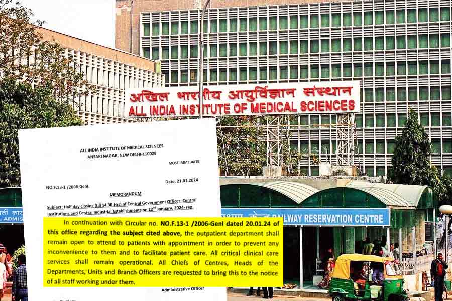 Delhi AIIMS partially rectified their decision over holiday on Ram Mandir inauguration day