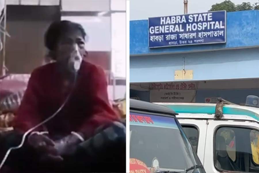 Patient seriously injured as smoke bidi in Habra Government hospital