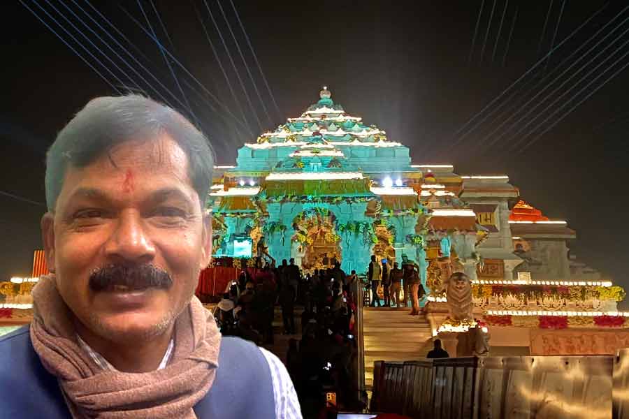 Bengal BJP MLA Rabindranath Maity visits Ram Mandir in Ayodhya