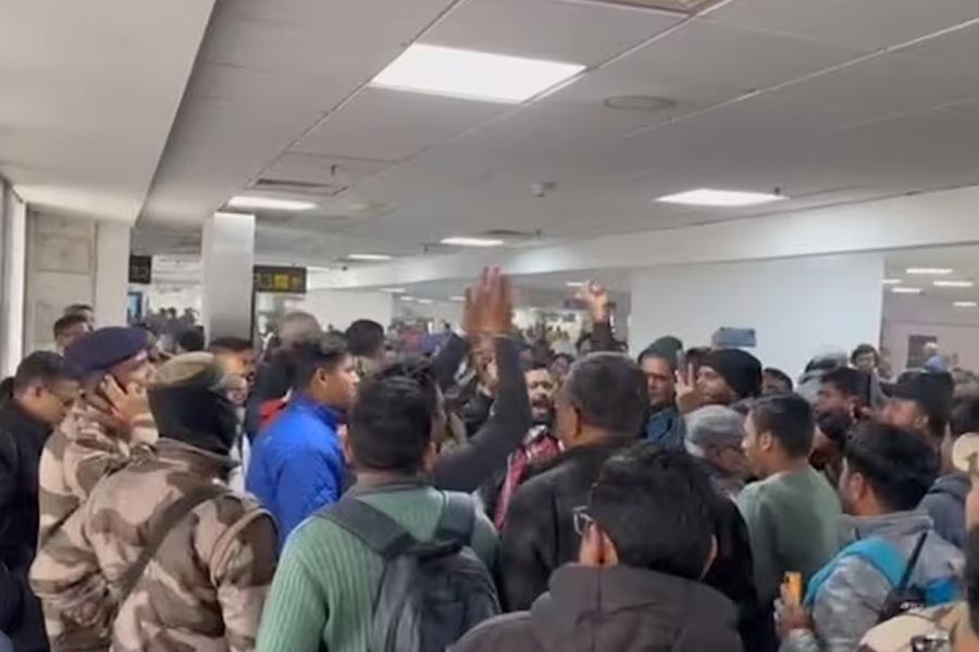 Passengers protest at Delhi Airport after IndiGo cancels flight
