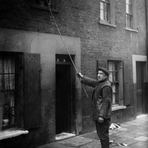 In industrial Britain, knocker uppers used to wake up the workers