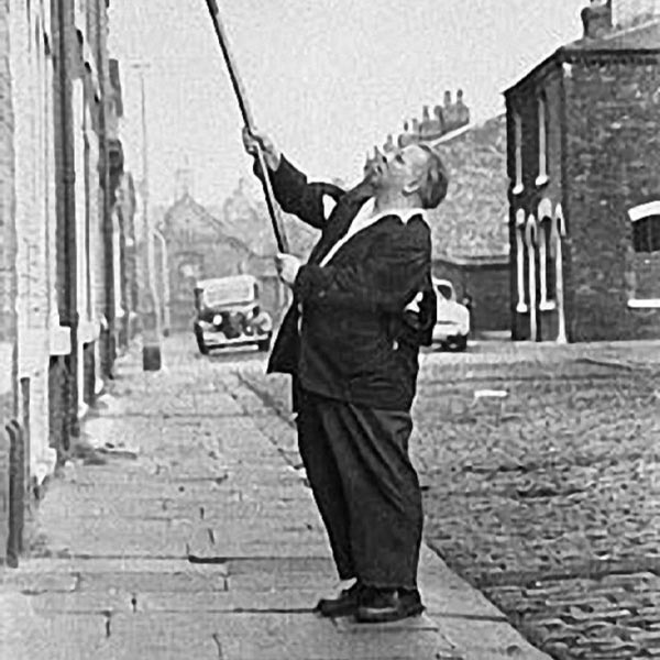 In industrial Britain, knocker uppers used to wake up the workers
