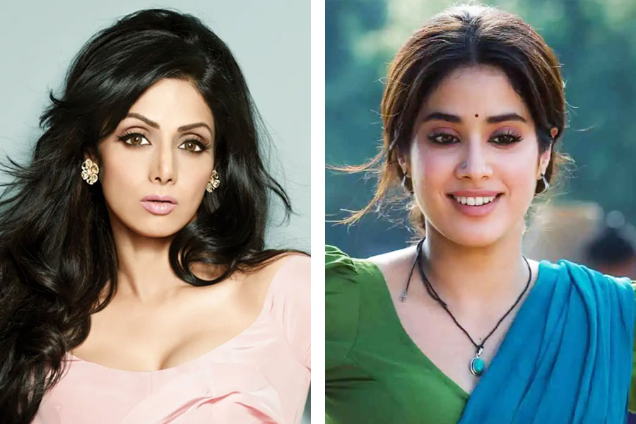 শ্রীদেবী প্রথম অভিনেত্রী যিনি সেই সময়ে ‘সুপারস্টার’ তকমা পেয়েছিলেন। ‘দামিনী’, ‘মিস্টার ইন্ডিয়া’, ‘ইংলিশ ভিংলিশ’-এর মতো ছবিতে অভিনয় করেছিলেন প্রয়াত অভিনেত্রী। তাই তাঁর মেয়ে জাহ্নবী কপূরের থেকেও মানুষের প্রত্যাশা রয়েছে। প্রথম দিকে জাহ্নবীর অভিনয় সমালোচিত হলেও দিন দিন তিনি নিজেকে উন্নত করছেন। সম্প্রতি মুক্তিপ্রাপ্ত ‘মিস্টার অ্যান্ড মিসেস মাহি’ ছবিতে অভিনয় করে প্রশংসা পেয়েছেন জাহ্নবী।