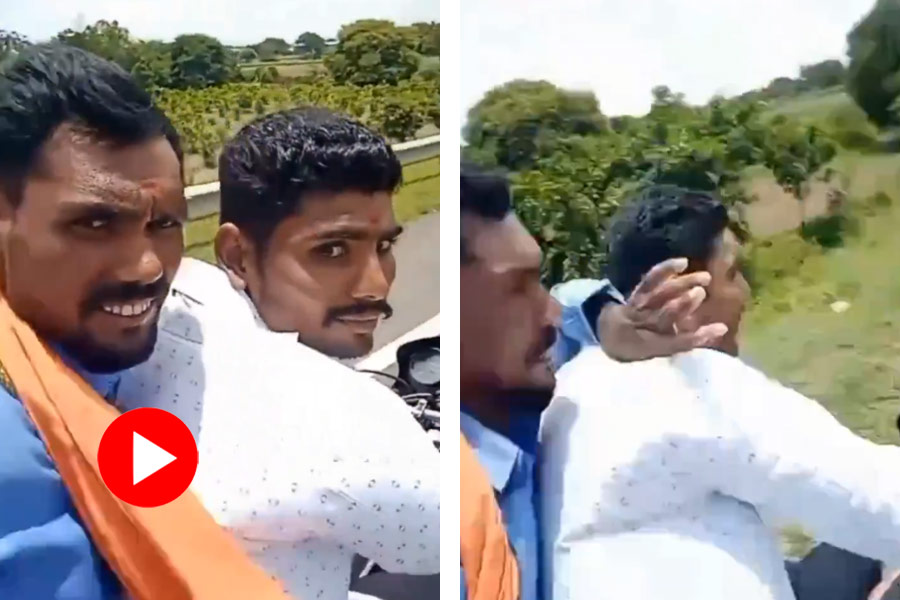 Video of two youths filming reel on moving bike met with accident in Maharashtra