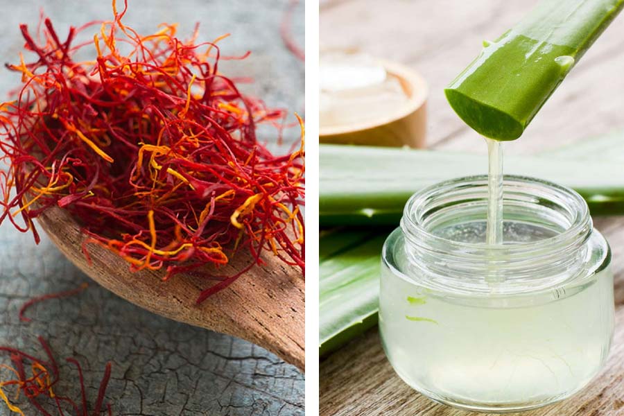 Saffron and Aloe Vera Gel