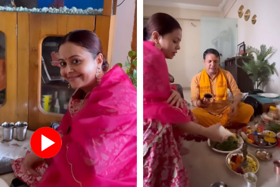 Devoleena Bhattacharjee shares glimpse of Satyanarayan puja also she completed 13 years in the industry