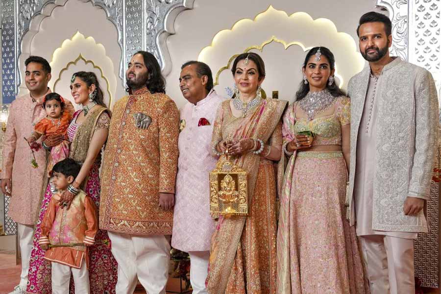 How the Ambani Family presented themselves in Ananta and Radhika's wedding ceremony