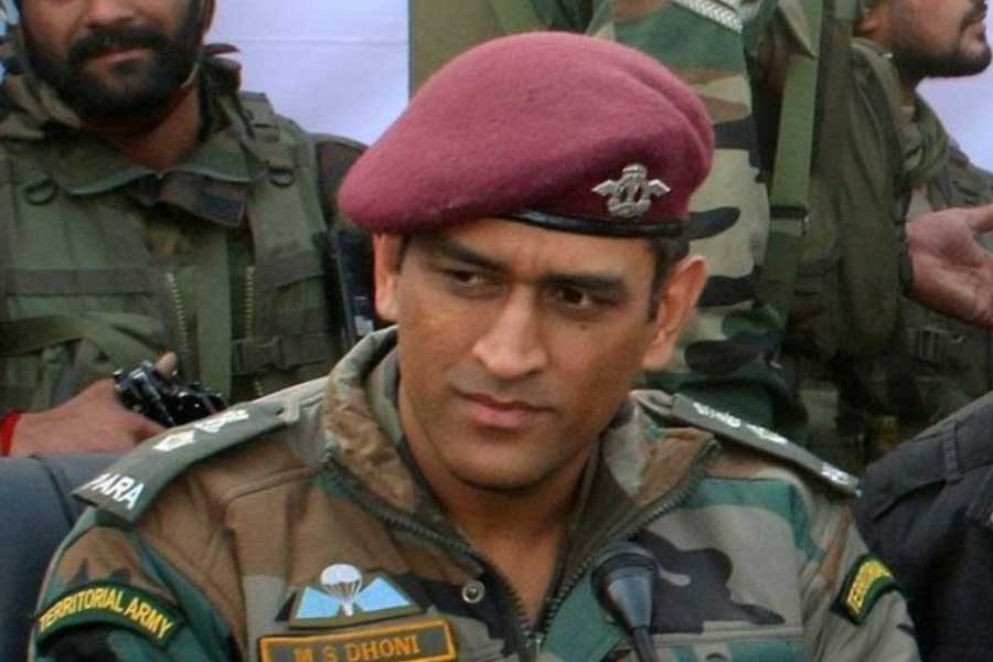MS Dhoni Lieutenant Colonel in SF Commando