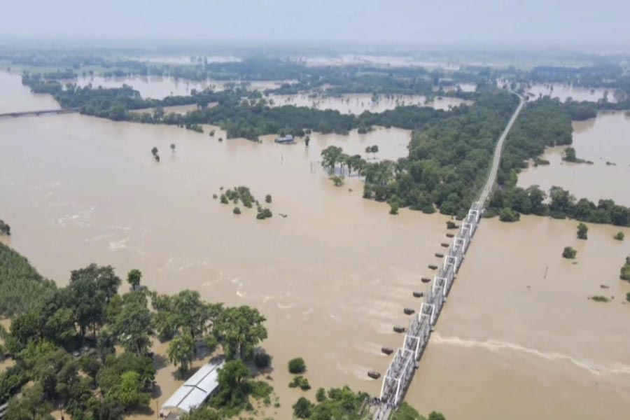 বন্যা পরিস্থিতি উত্তরপ্রদেশে।