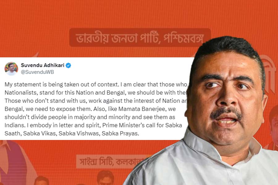 BJP leader Suvendu Adhikari clarifies why he changes slogan of PM Narendra Modi in party meeting