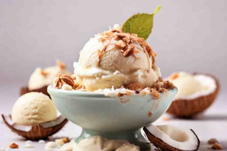 How to make Coconut ice cream that combines taste and health
