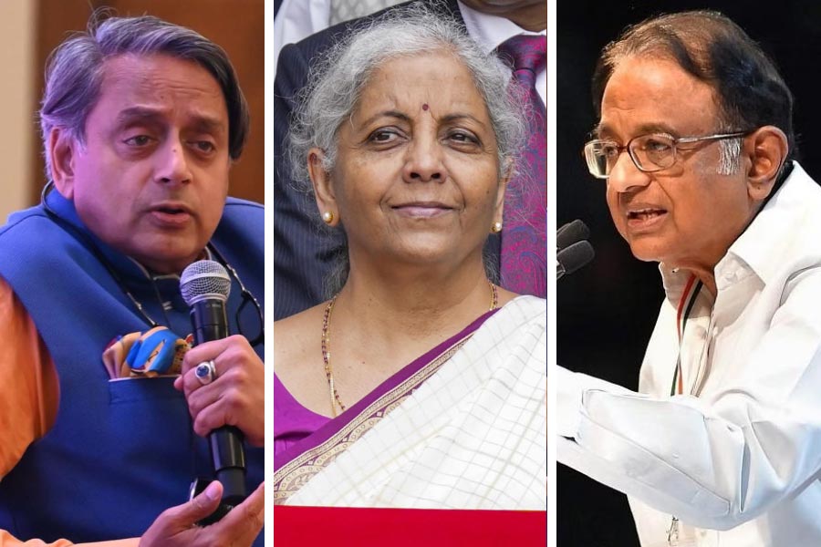 Congress leaders P Chidambaram and Sashi Tharoor pleased with one announcement of Budget speech by Nirmala Sitharaman