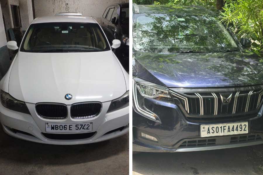 ভিন্‌রাজ্য থেকে উদ্ধার করা গাড়ি।