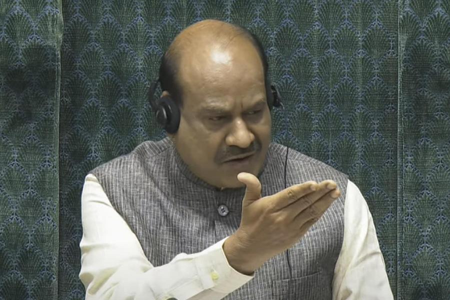 speaker Om Birla teaches House rules to an union minister
