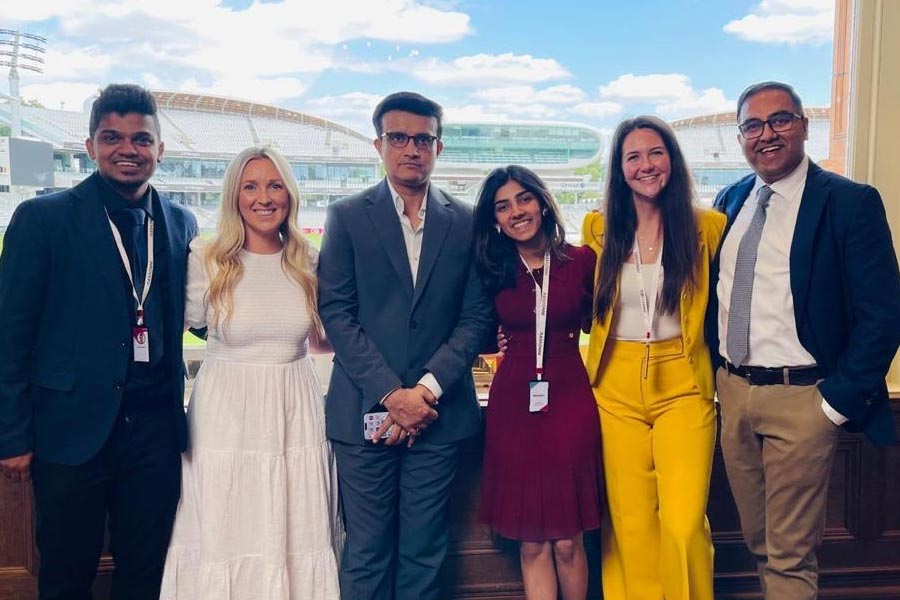 Sourav Ganguly, Sana Ganguly and Partha Chakraborty