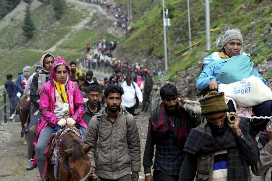 অমরনাথ যাত্রা। ফাইল চিত্র।