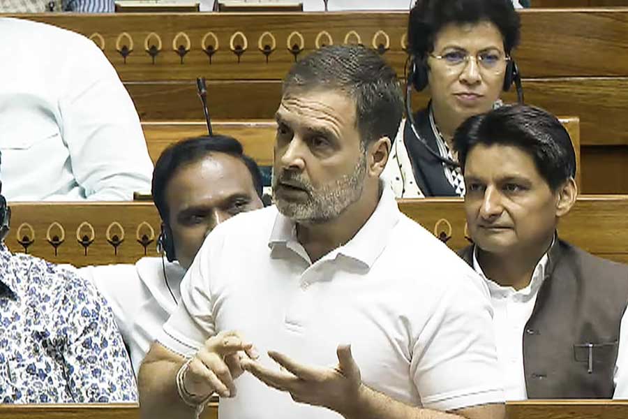 Leader of Opposition Rahul Gandhi slams Centre during his speech in Lok Sabha on Monday dgtl