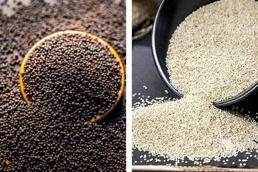 Between mustard and poppy seeds which one is healthier